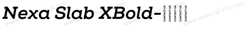 Nexa Slab XBold字体转换